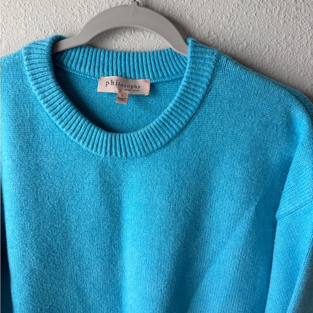 Philosophy Bright Blue Knit Sweater - Picture 11 of 11
